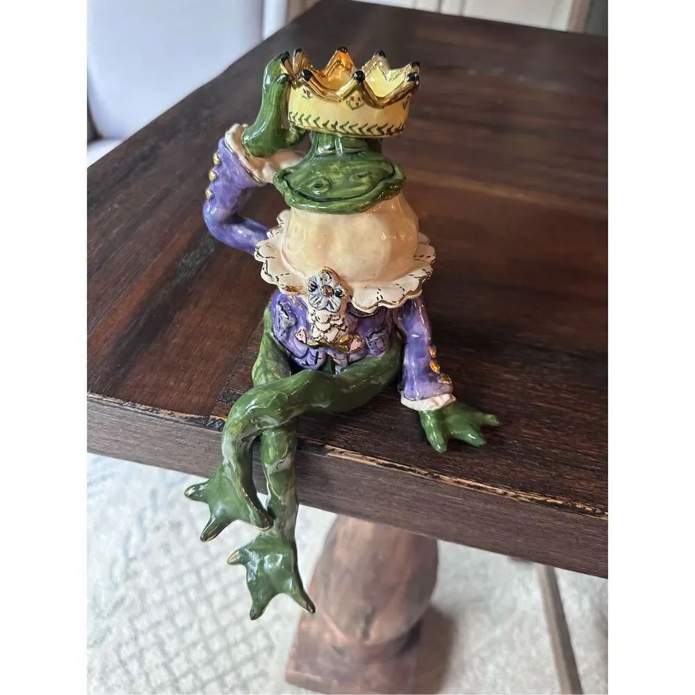 Ceramic Frog Prince shelf sitter